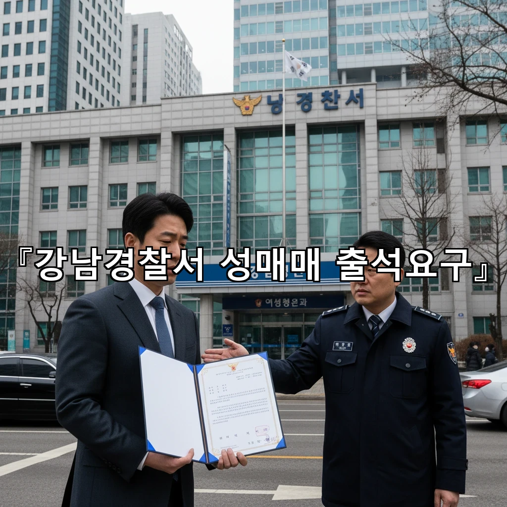 강남경찰서성매매출석요구 통지서 문구별 의미와 대응 순서 정리