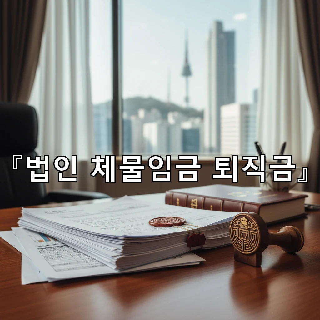 legal image 법인 체물임금 퇴직금 2320