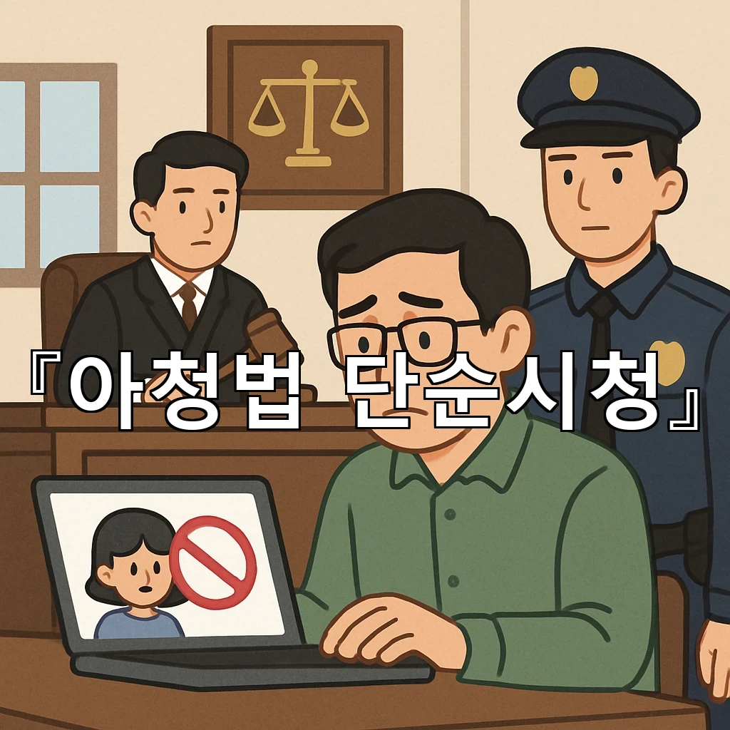 아청법단순시청 상황에서 예상 질문에 대비하는 정리 방식