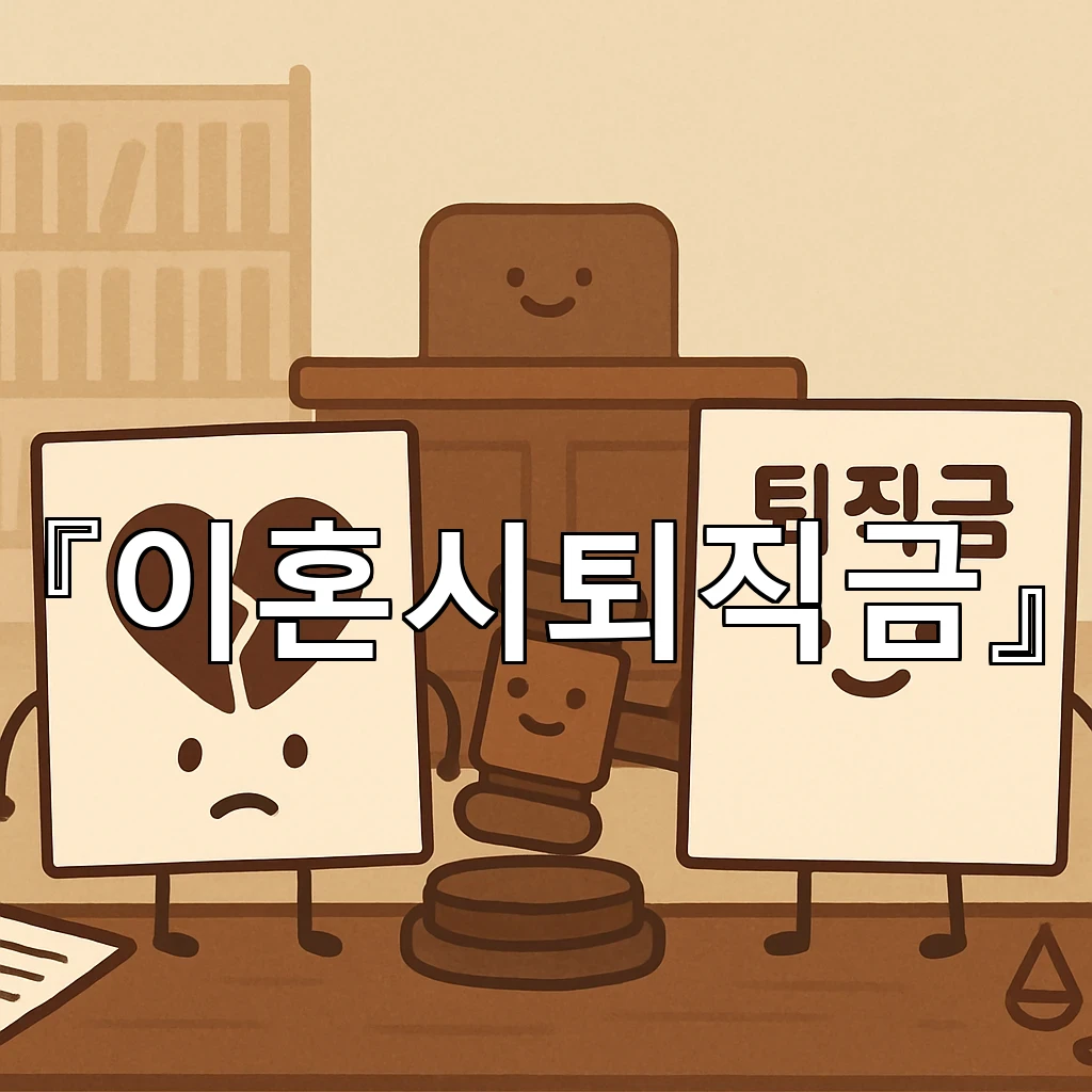 이혼시퇴직금 정산 시점이 달라지는 이유를 사례로 읽는 글
