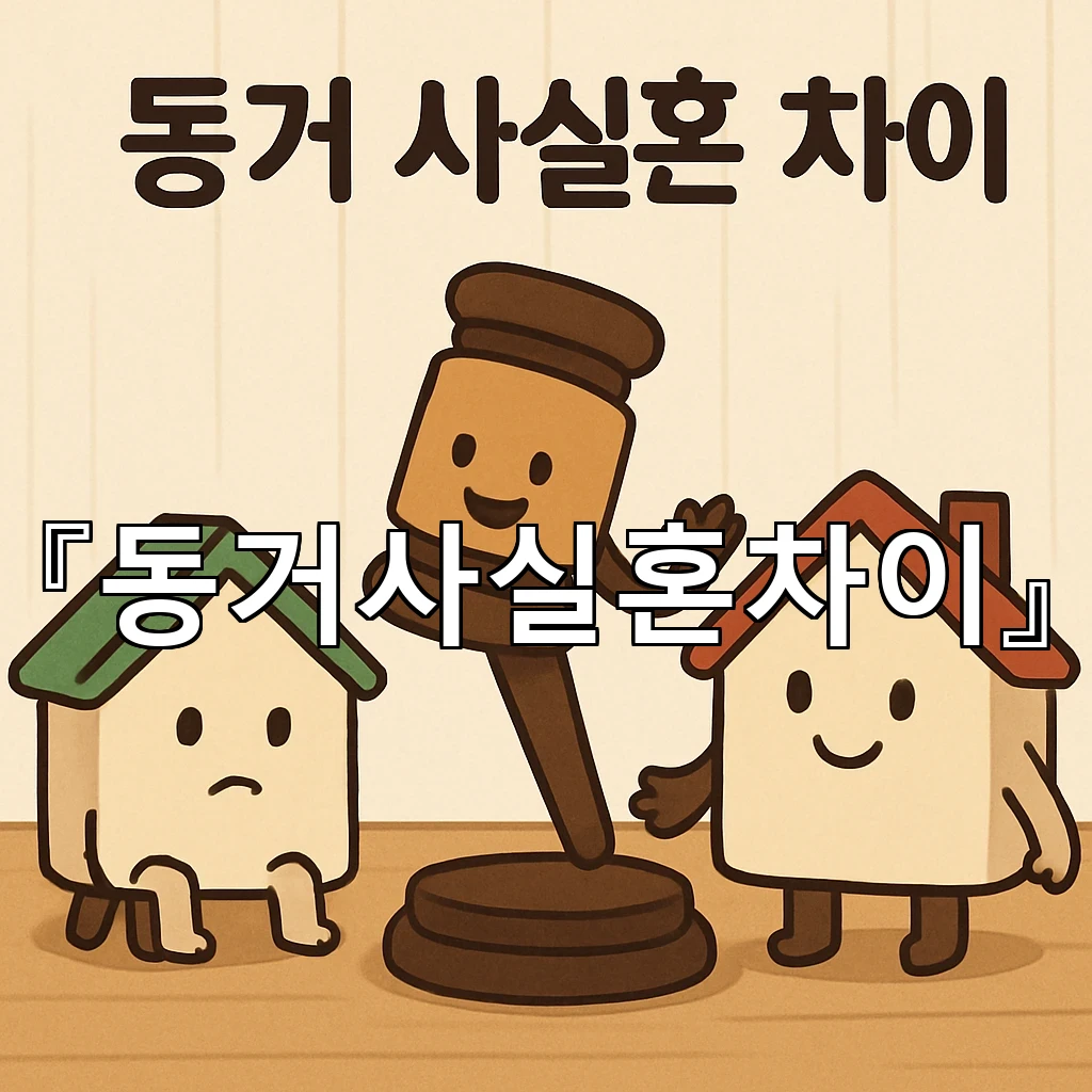 동거사실혼차이 살림의 결이 달라지는 순간을 짚는 안내서