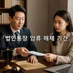 legal image 법인통장 압류 해제 기간 8760