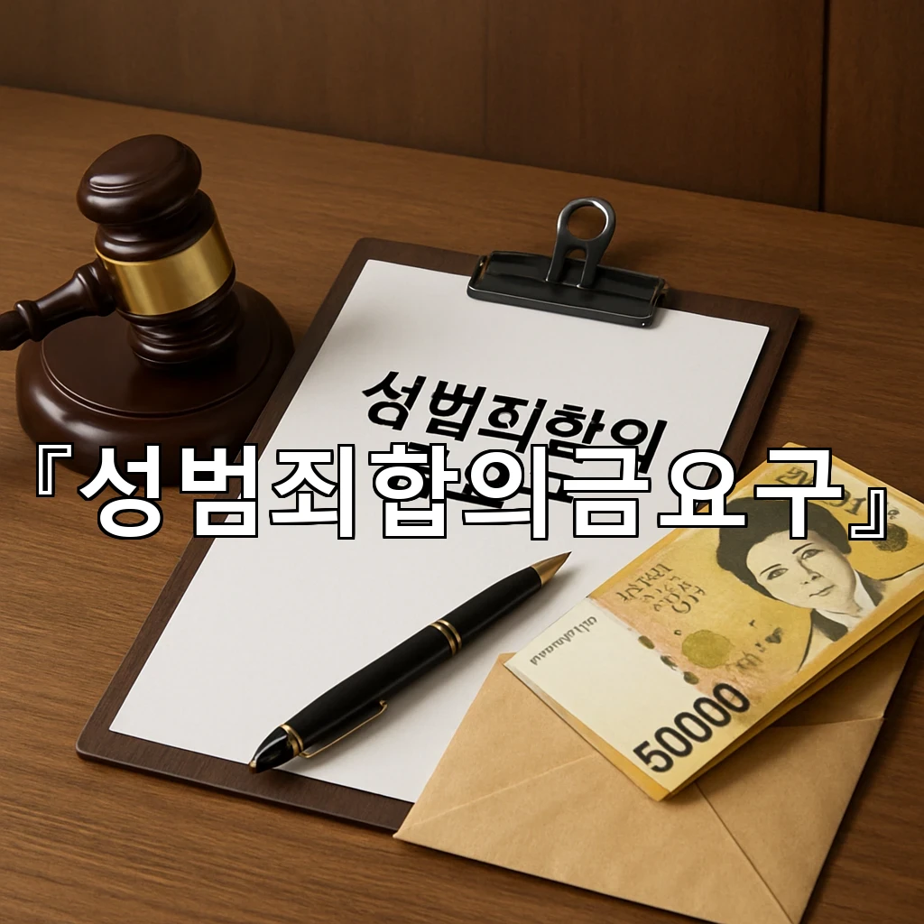 성범죄합의금요구 상황에서 감정 흔들림 막는 대응 기준 정리